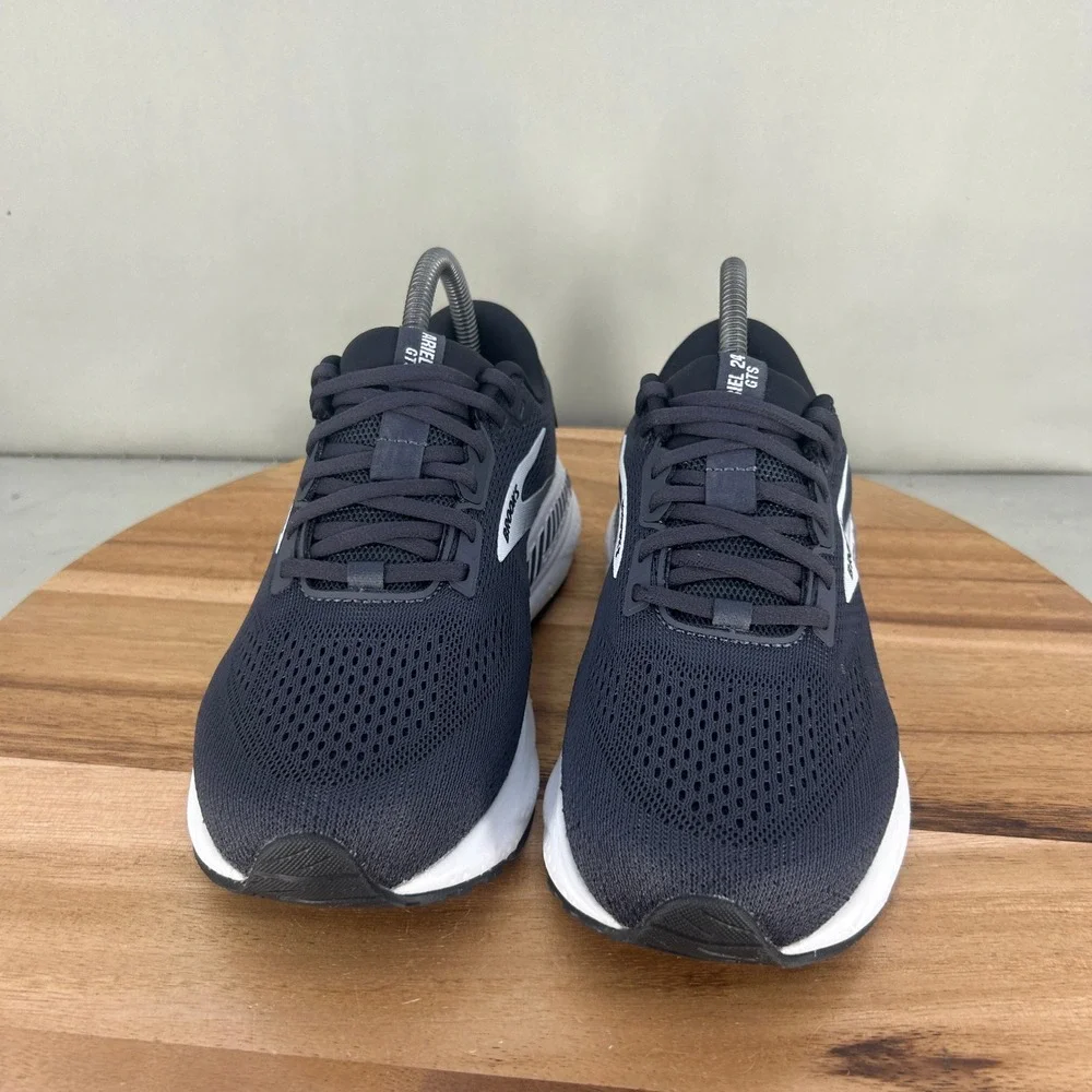 Brooks Ariel GTS 24 Womens Running Shoes Black White Extra Wide 2E 1204142E016